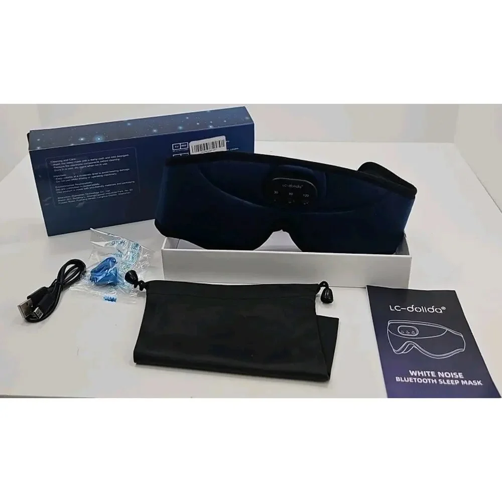 LC-Dolida Sleep Mask White noise Bluetooth Eye Mask Blue